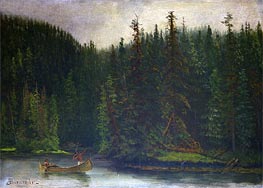 Bierstadt | Indian Hunters in Canoe, undated | Giclée Canvas Print
