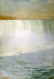 Waterfall and Rainbow, Niagara | Bierstadt | Painting Reproduction