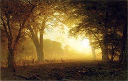 Das goldene Licht des California, n.d. von Bierstadt | Leinwand Kunstdruck