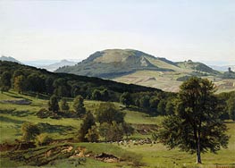 Landscape - Hill and Dale, n.d. von Bierstadt | Leinwand Kunstdruck