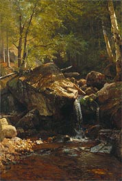Thompson Cascade, White Mountains | Bierstadt | Painting Reproduction