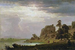 On the Sweetwater Near the Devil's Gate, Nebraska | Bierstadt | Painting Reproduction