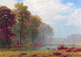 Bierstadt | Autumn on the River, undated | Giclée Canvas Print
