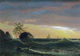 Bierstadt | Beached Ship, 1859 | Giclée Canvas Print