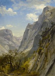 South Dome, Yosemite Valley, California, 1867 von Bierstadt | Leinwand Kunstdruck