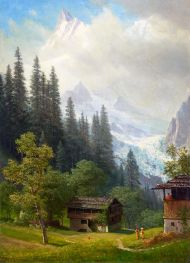Alpenszene, n.d. von Bierstadt | Kunstdruck