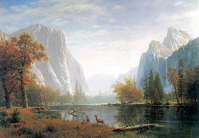 Bierstadt | Yosemite Valley, c.1863/75 | Giclée Canvas Print