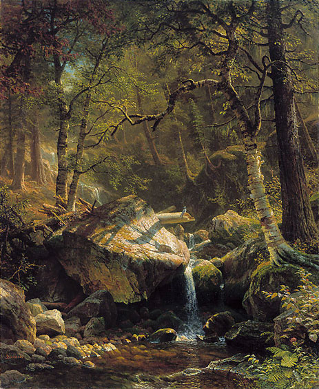 Bergbach, 1863 | Bierstadt | Giclée Leinwand Kunstdruck
