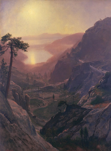 View of Donner Lake, California, c.1871/72 | Bierstadt | Giclée Leinwand Kunstdruck