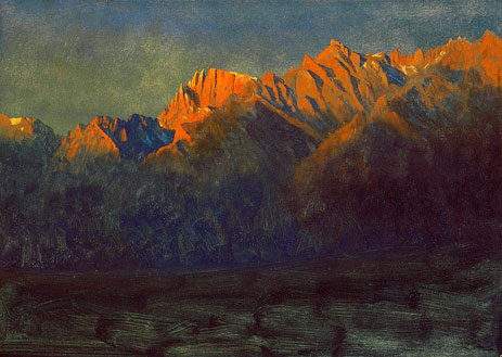 Sunrise in the Sierras, c.1872 | Bierstadt | Giclée Leinwand Kunstdruck