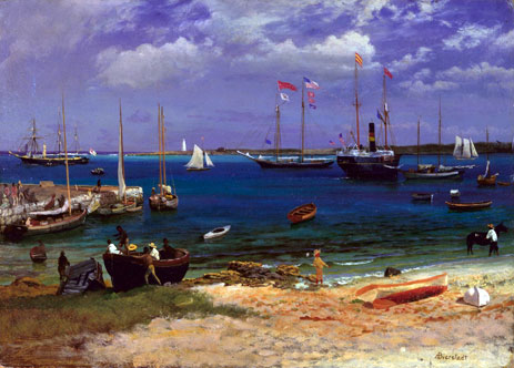 Nassau-Hafen, c.1877 | Bierstadt | Giclée Leinwand Kunstdruck