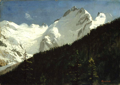 Piz Bernina, Switzerland, n.d. | Bierstadt | Giclée Canvas Print