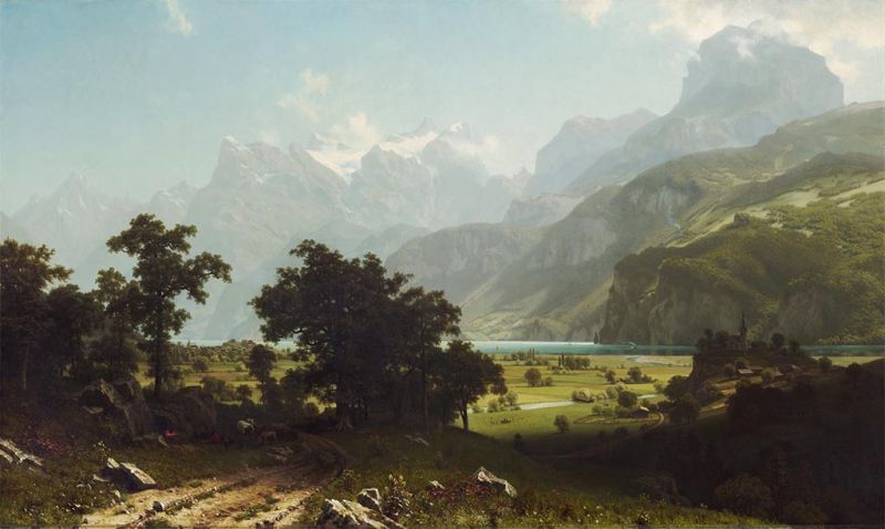 Lake Lucerne | Bierstadt | Giclée Canvas Print