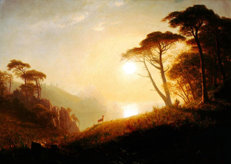 Scene in Yosemite Valley, c.1864/74 | Bierstadt | Giclée Leinwand Kunstdruck