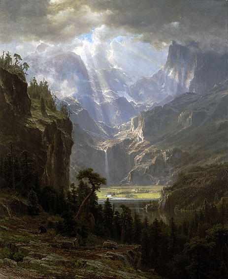 Rocky Mountains, Lander's Peak, 1863 | Bierstadt | Giclée Leinwand Kunstdruck