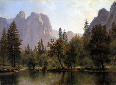 Cathedral Rocks, Yosemite Valley, c.1872 | Bierstadt | Giclée Leinwand Kunstdruck