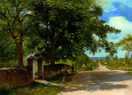 Street in Nassau, n.d. | Bierstadt | Giclée Leinwand Kunstdruck