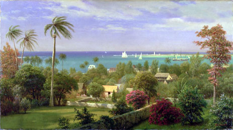 Panoramic View of the Harbour at Nassau in the Bahamas, n.d. | Bierstadt | Giclée Canvas Print