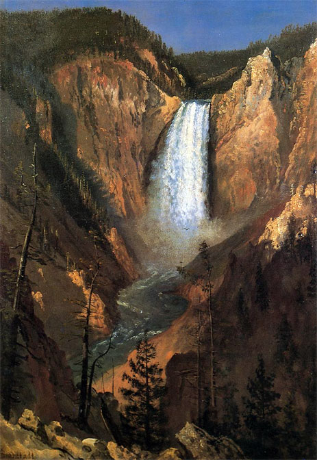 Lower Yellowstone Falls, 1881 | Bierstadt | Giclée Canvas Print