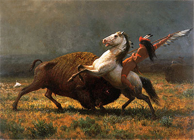 Der letzte vom Büffel, 1888 | Bierstadt | Giclée Leinwand Kunstdruck