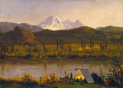 Mt. Baker, Washington, From the Frazier River, 1890 | Bierstadt | Giclée Canvas Print