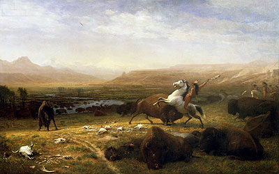 The Last of the Buffalo, c.1888 | Bierstadt | Giclée Leinwand Kunstdruck