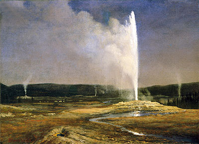 Geysire im Yellowstone, c.1881 | Bierstadt | Giclée Leinwand Kunstdruck