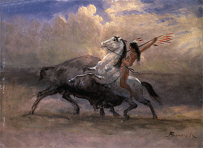 The Last of the Buffalo (Sketch), c.1888 | Bierstadt | Giclée Leinwand Kunstdruck