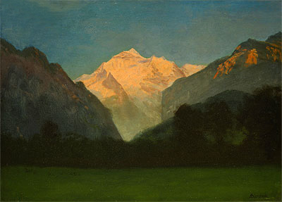 View of Glacier Park (Sunset on Peak), n.d. | Bierstadt | Giclée Leinwand Kunstdruck