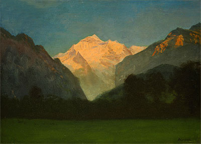 View of Glacier Park (Sunset on Peak), n.d. | Bierstadt