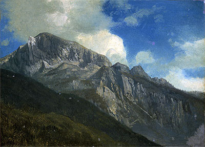 Mountains, indated | Bierstadt | Giclée Canvas Print