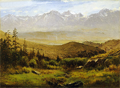 In den Ausläufern der Rocky Mountains, n.d. | Bierstadt | Giclée Leinwand Kunstdruck