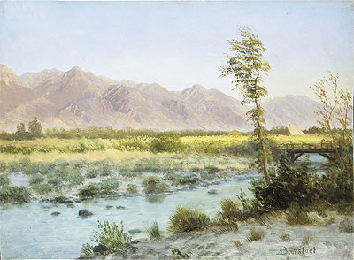 Western Landscape, n.d. | Bierstadt | Giclée Canvas Print