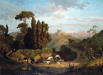 Italian Mountains, 1859 | Bierstadt | Giclée Leinwand Kunstdruck