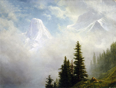 Hoch in den Bergen, n.d. | Bierstadt | Giclée Leinwand Kunstdruck