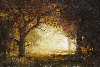 Wald Sonnenaufgang, n.d. | Bierstadt | Giclée Leinwand Kunstdruck