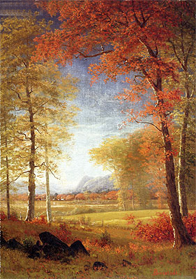 Autumn in America, Oneida County, New York, n.d. | Bierstadt | Giclée Leinwand Kunstdruck