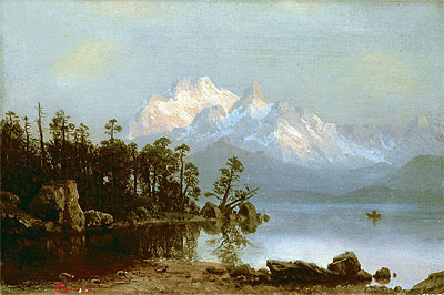 Mountain Canoeing, n.d. | Bierstadt | Giclée Canvas Print