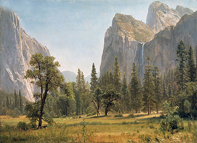 Bridal Veil Falls, Yosemite Valley, California, c.1871/73 | Bierstadt | Giclée Leinwand Kunstdruck