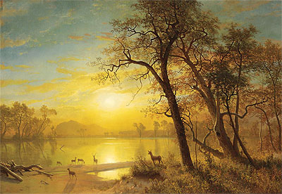 Mountain Lake, n.d. | Bierstadt | Giclée Canvas Print