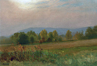 Autumn Landscape, New England, n.d. | Bierstadt | Giclée Leinwand Kunstdruck