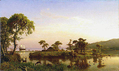 Bartholomew Gosnold at Cuttyhunk, 1858 | Bierstadt | Giclée Canvas Print