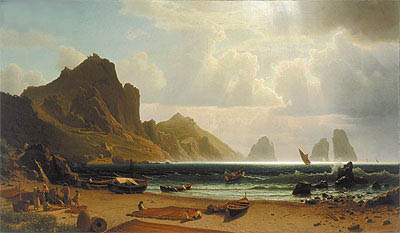 Die Marina Piccola, Capri, 1859 | Bierstadt