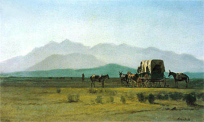 Bierstadt | Surveyor's Wagon in the Rockies, 1859 | Giclée Canvas Print