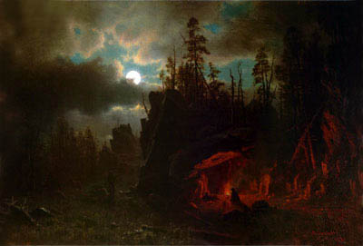 The Trappers' Camp, 1861 | Bierstadt | Giclée Leinwand Kunstdruck