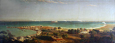 Bombardment of Fort Sumter, 1861 | Bierstadt | Giclée Leinwand Kunstdruck