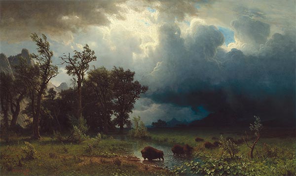 Büffelpfad: Der drohende Sturm, 1869 | Bierstadt