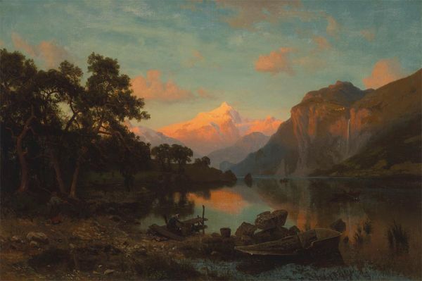 Lake Lucerne, 1857 | Bierstadt | Giclée Canvas Print