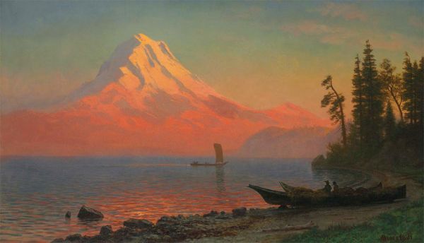 Mount Hood, Oregon, 1860s | Bierstadt | Giclée Canvas Print