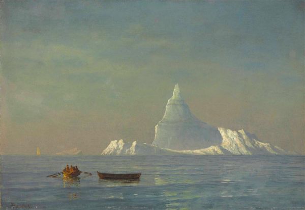 Eisberge, c.1883 | Bierstadt | Giclée Leinwand Kunstdruck